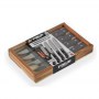 Stoneline 22508 Stainless Steel Steak Knives Set with Pakka Wooden Handle, Sharpener, Wooden Box, 4 pcs | Stoneline - 4